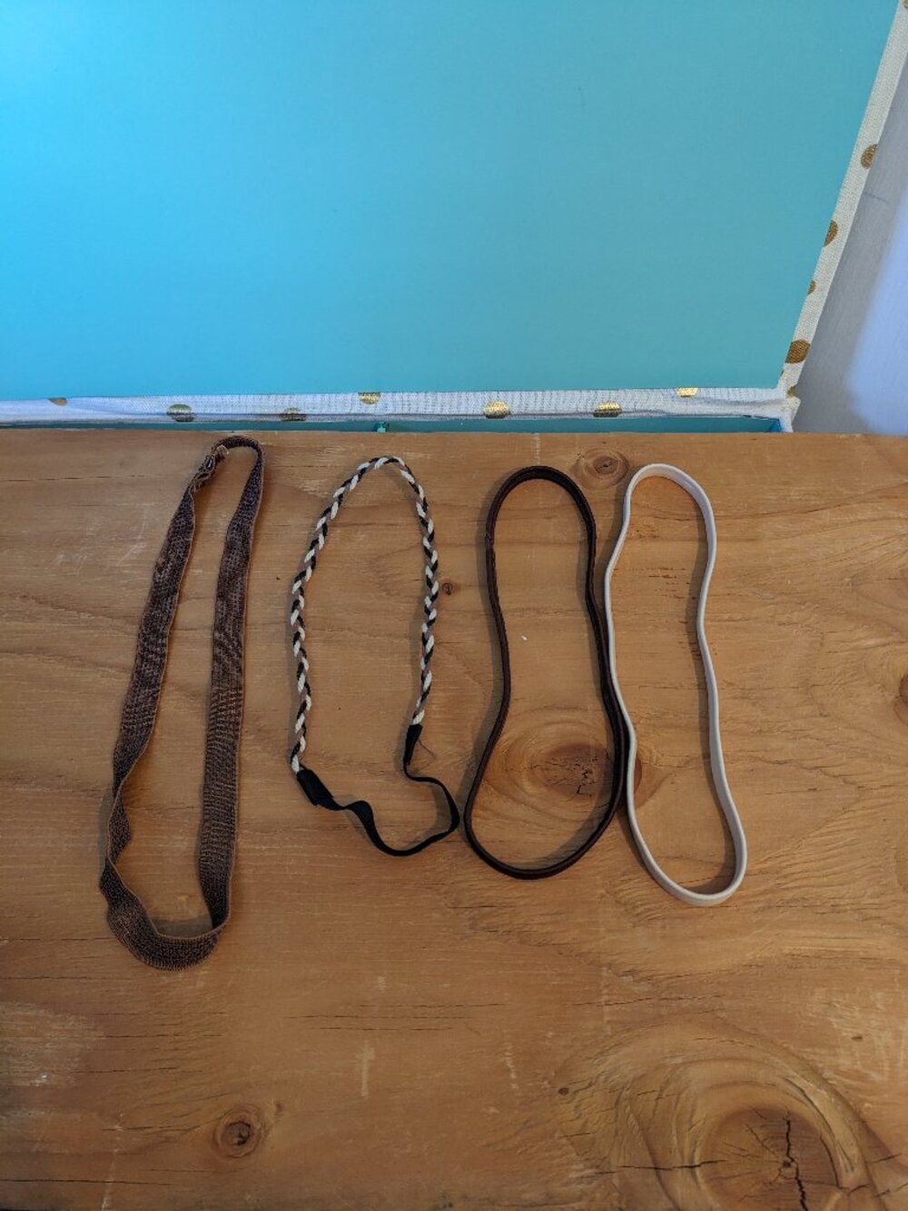 Set of 4 Brown Stretchy Stay in Place Headbands